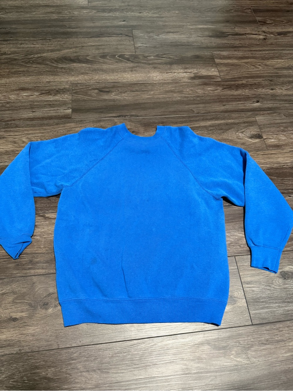 80s or 90s Tultex Blue Blank Crewneck Sweatshirt - Large